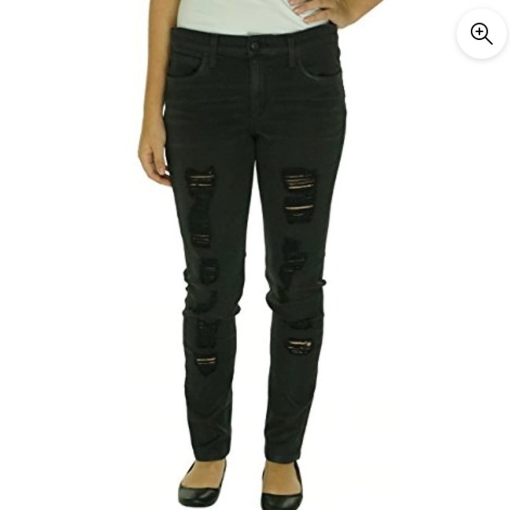 Joe’s jeans sz26 black shredded skinny